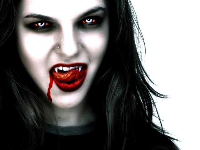 Кровавая девушка вампир