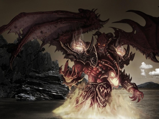 Демон монстр с крыльями