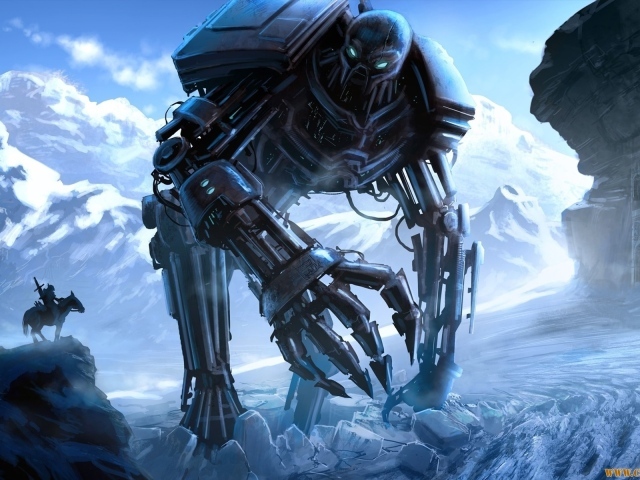 Робот великан и всадник