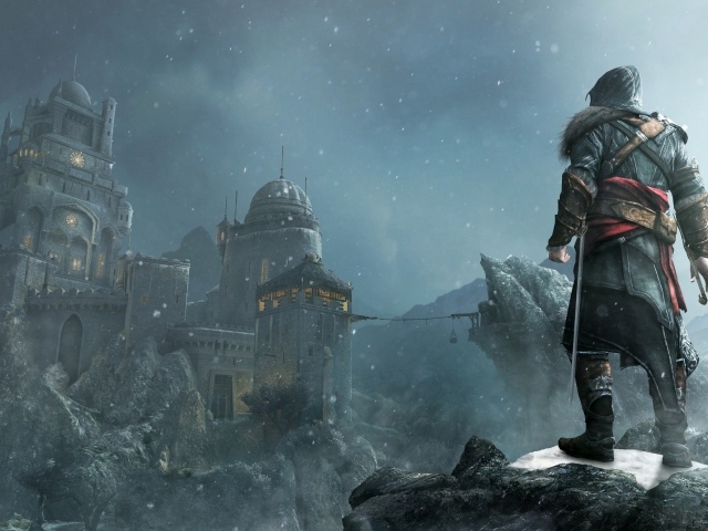 Воин смотрит на крепость