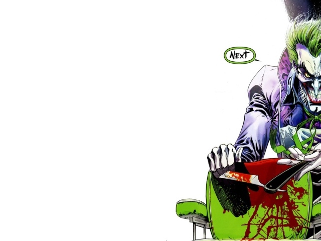 Джокер вытирает кровь