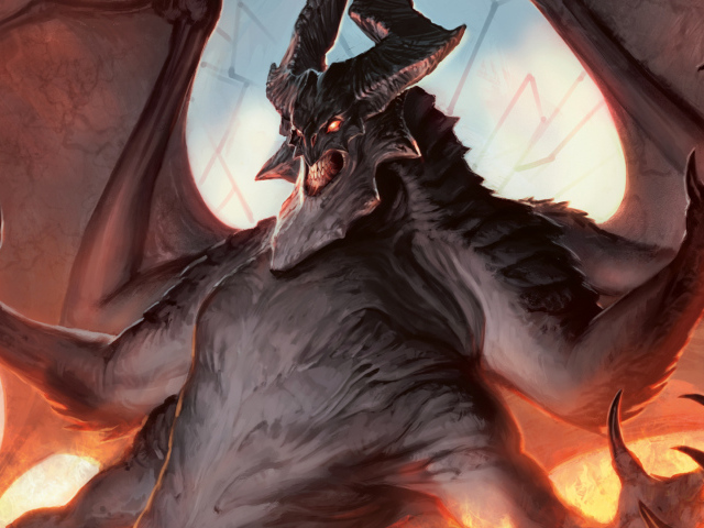 Крылатый монстр с когтями