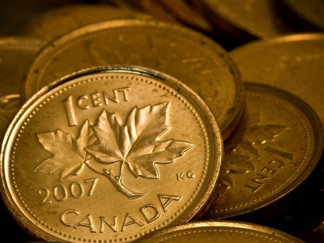 Один канадский цент