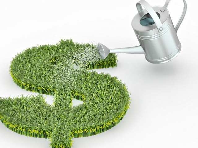 Зеленый знак доллара