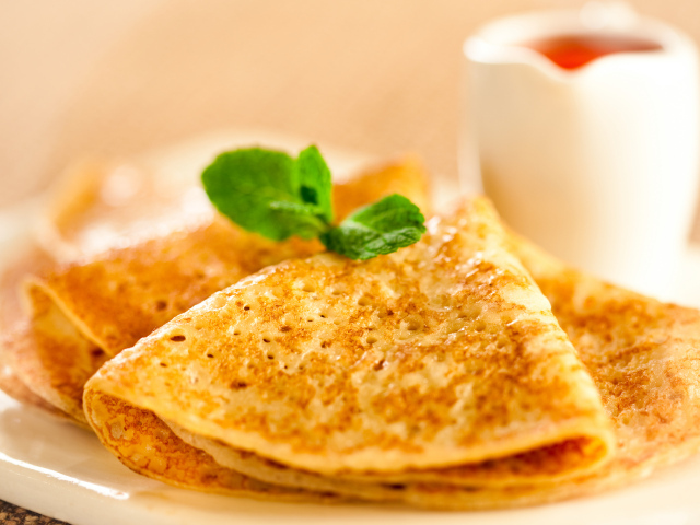 Блины с мятой