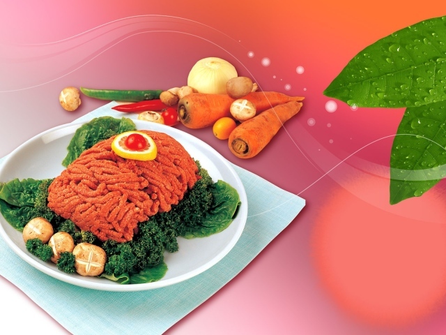 Фарш и овощи