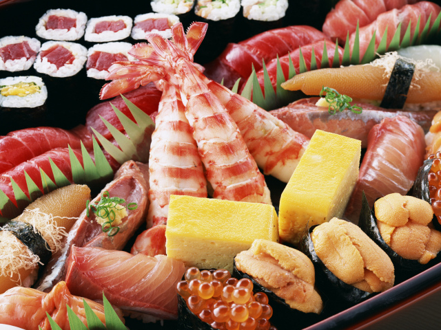 Японская еда морепродукты
