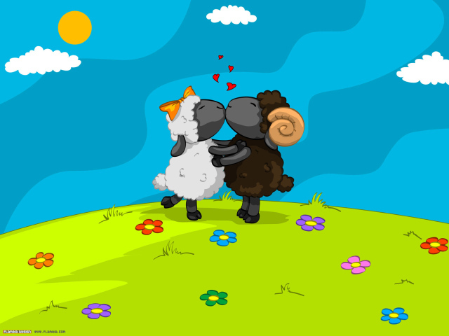 Бараны целуются