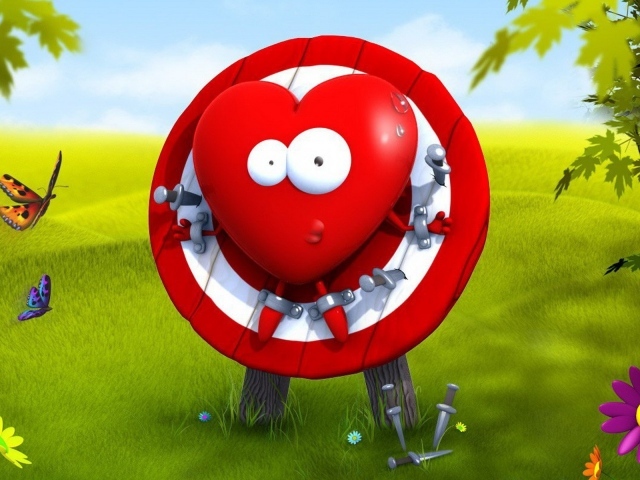 Сердечко на мишени