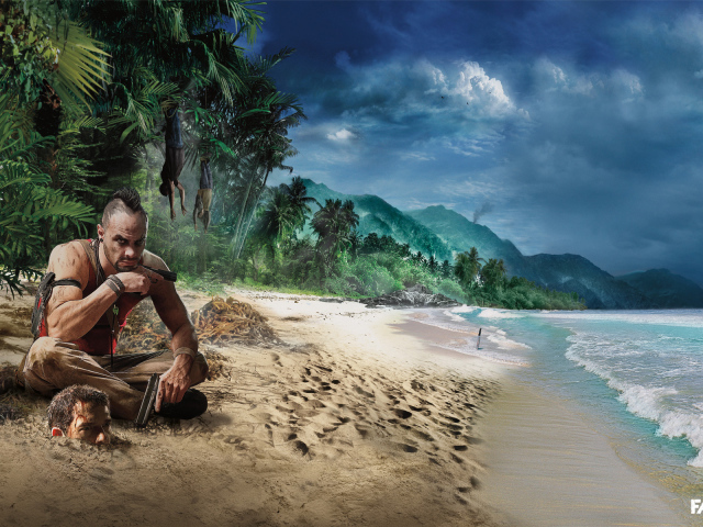 Пляж из видео игры