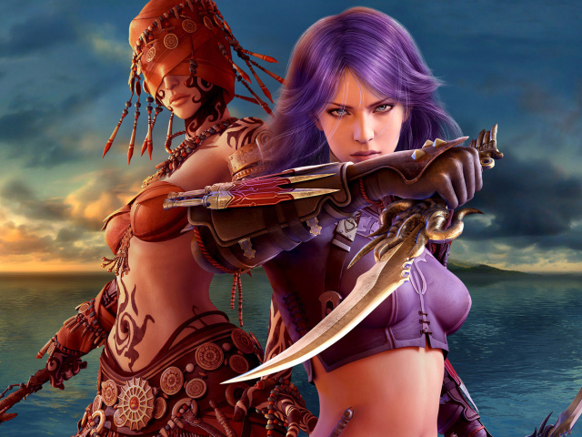 Девушки с оружием из видео игры