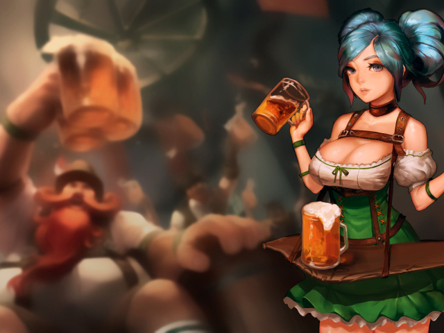 Девушка с пивом