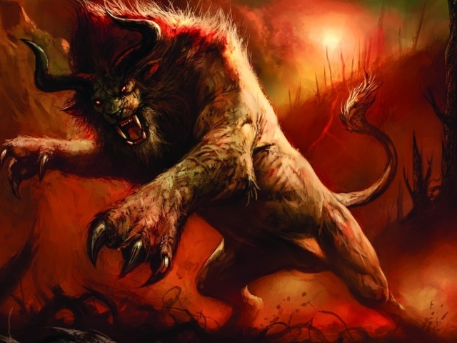 Лев с рогами из игры