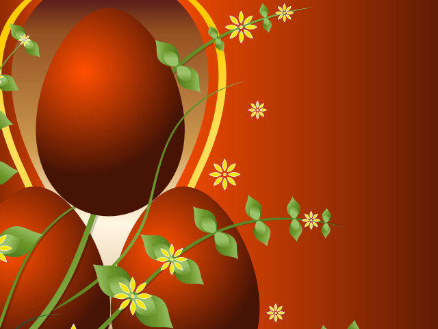 Красные яйца на Пасху