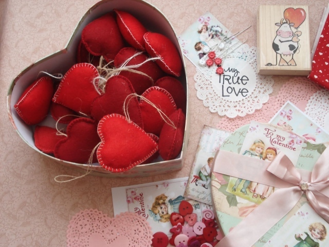 Коробка сердец на День Влюбленных 14 февраля