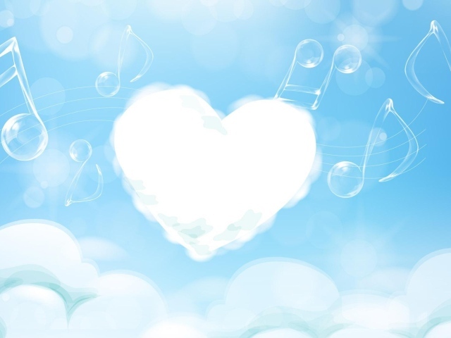 Облачное сердце на День Влюбленных 14 февраля