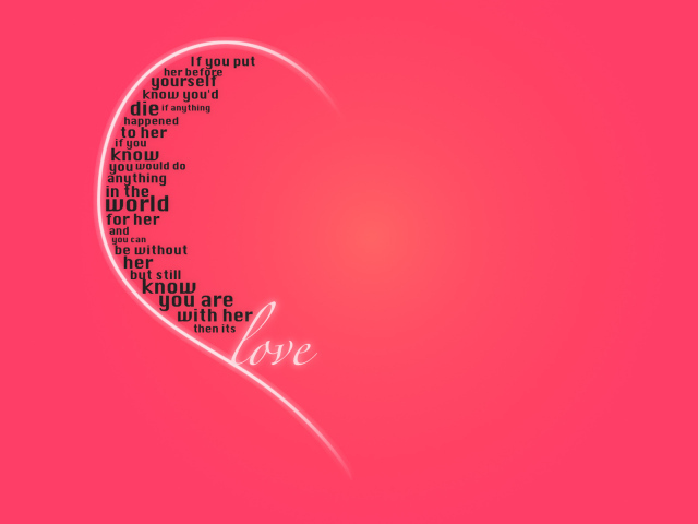 Половинка сердца с пожеланиями на День Святого Валентина 14 февраля