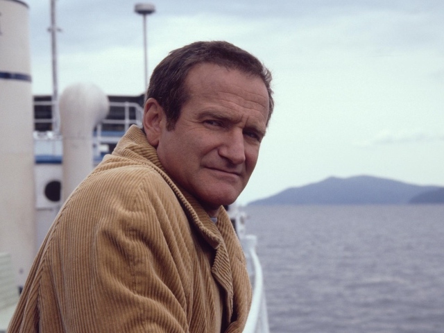 Актер Робин Уильямс на борту корабля
