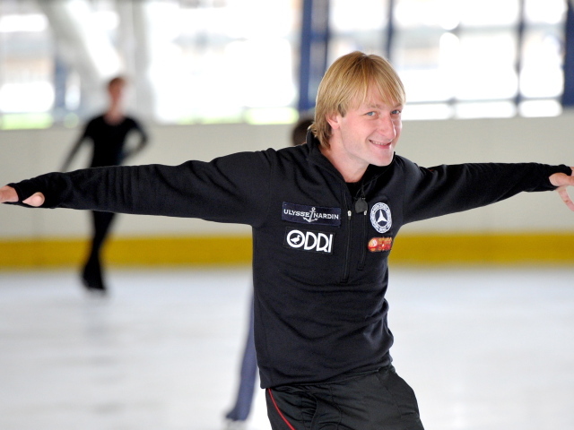 Тренировка фигуриста Евгения Плющенко