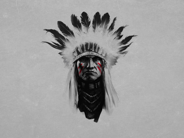 Портрет вождя индейцев