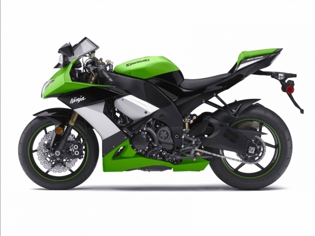 Мотоцикл Kawasaki Ninja ZX10R зеленый