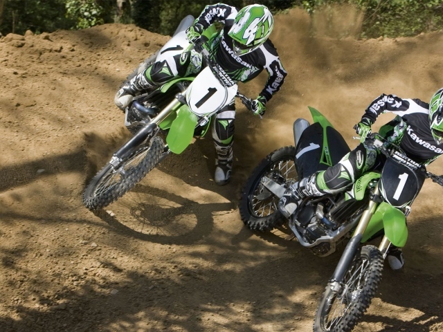 Мотоцикл модели Kawasaki KX 250 F