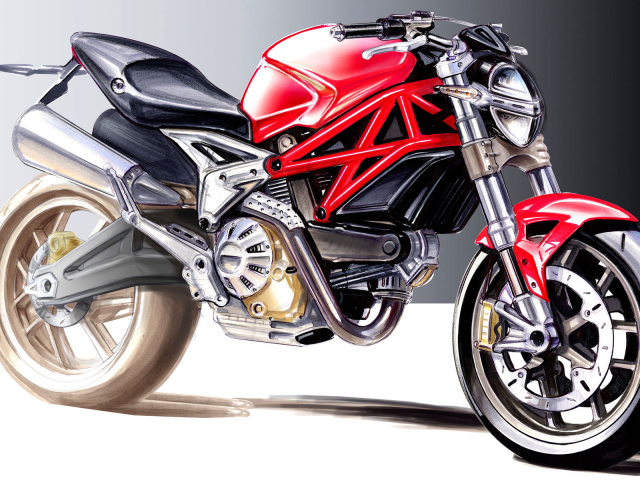 Красивый мотоцикл в москве Ducati Monster 1200