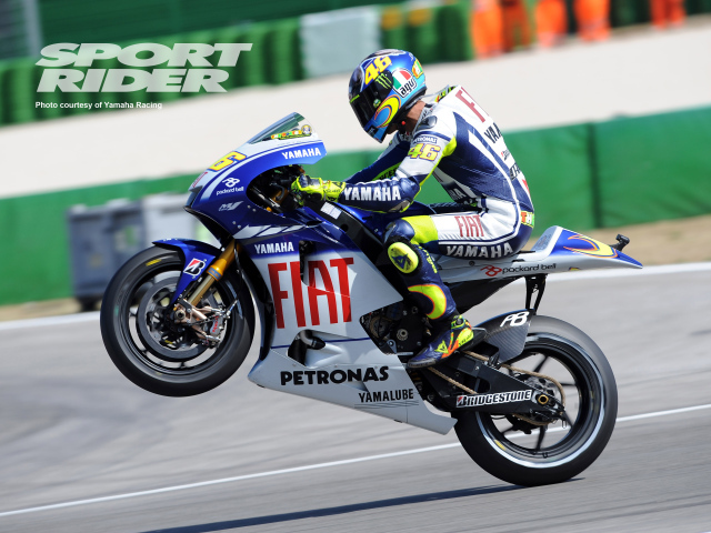 Валентино Росси на мотоцикле