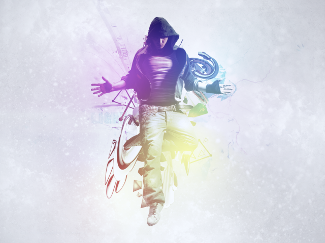 Молодой парень танцует