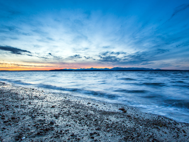 Пляж в Сиэтле, США