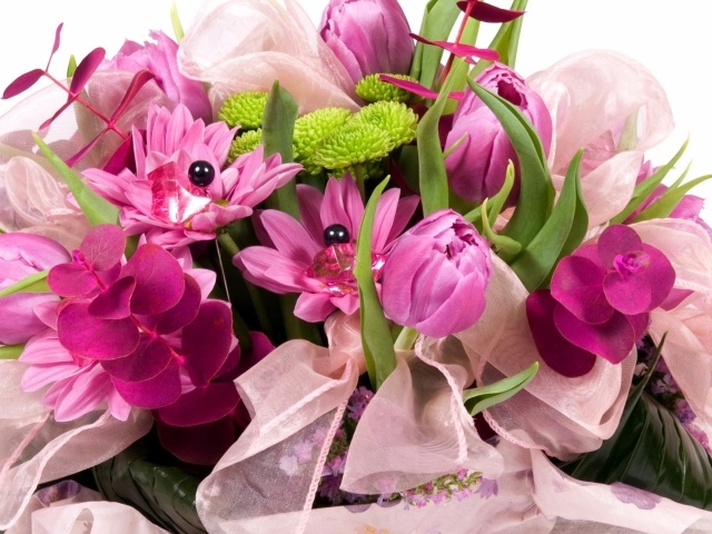 Букет фиолетовых цветов