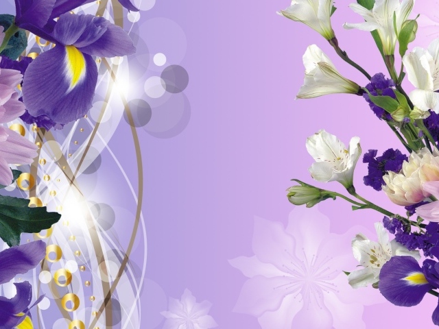 Ирисы на фоне неба