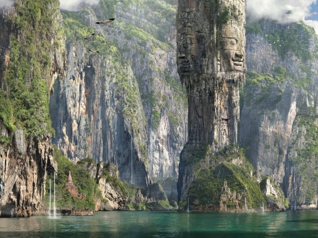 Лицо на скале