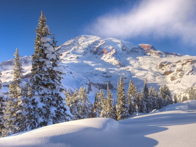 Зимний горный пейзаж