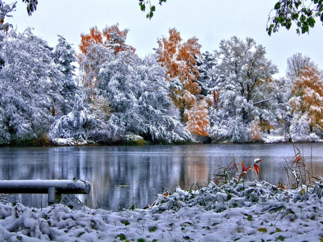 Зимний пейзаж у реки