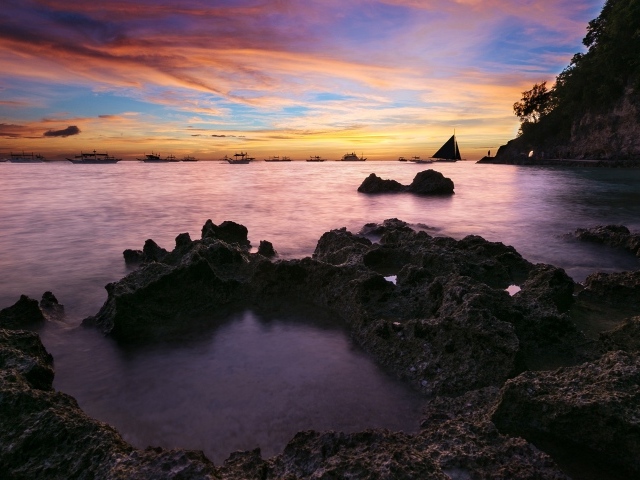 Закат на побережье