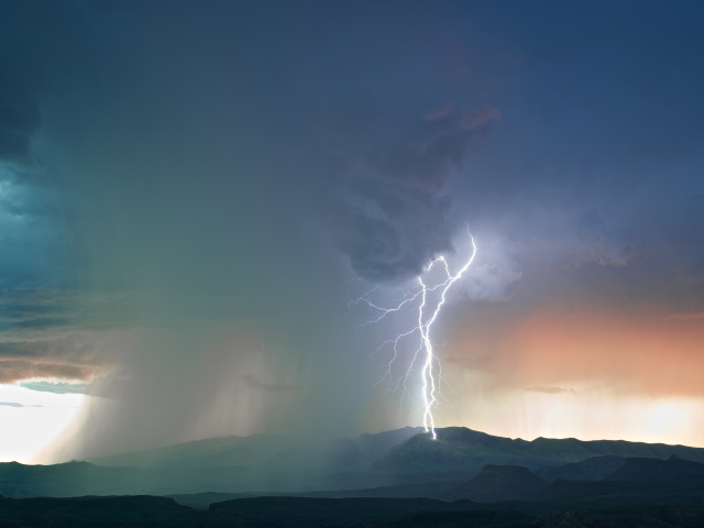 Закат во время грозы