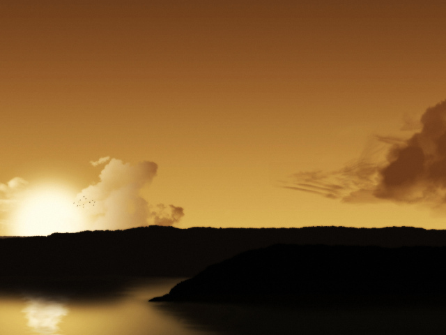 Желтый закат