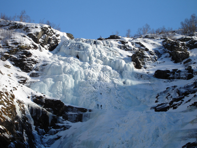Замерзший водопад Кьосфоссен