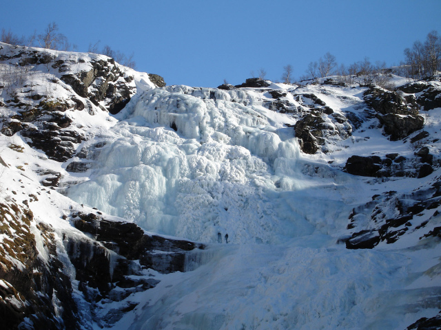 Замерзший водопад Кьосфоссен