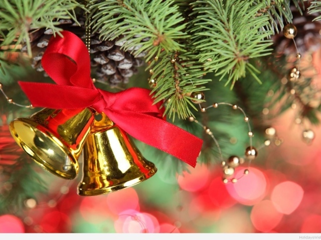 Колокольчики с красным бантом