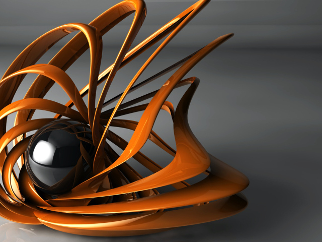 Абстрактный черный шар