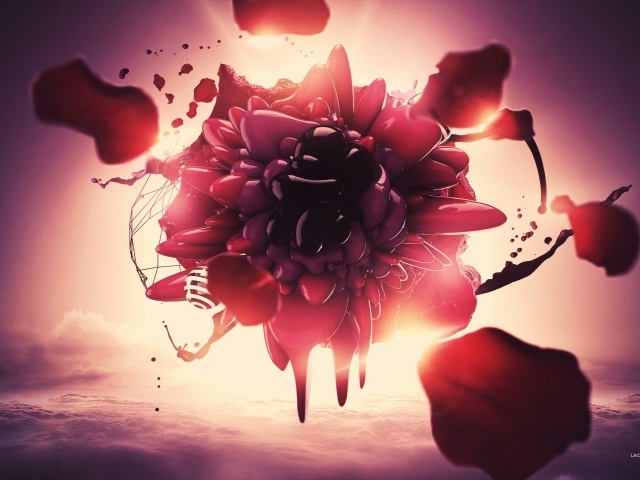 Абстрактный цветок в небе