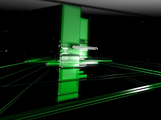 Абстрактные зеленые линии