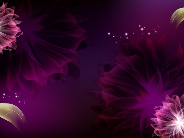 Абстрактные цветы и листья