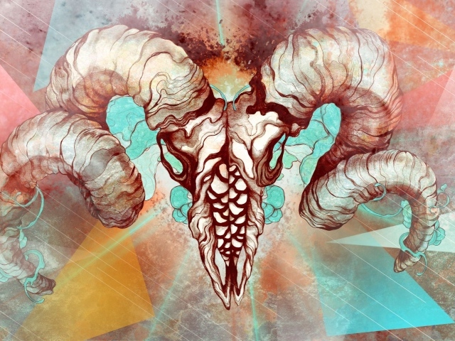 Череп с рогами