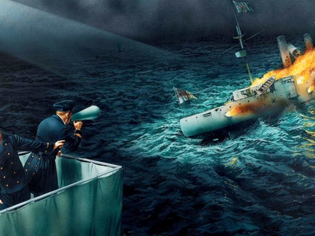 Tонущий корабль с флагом