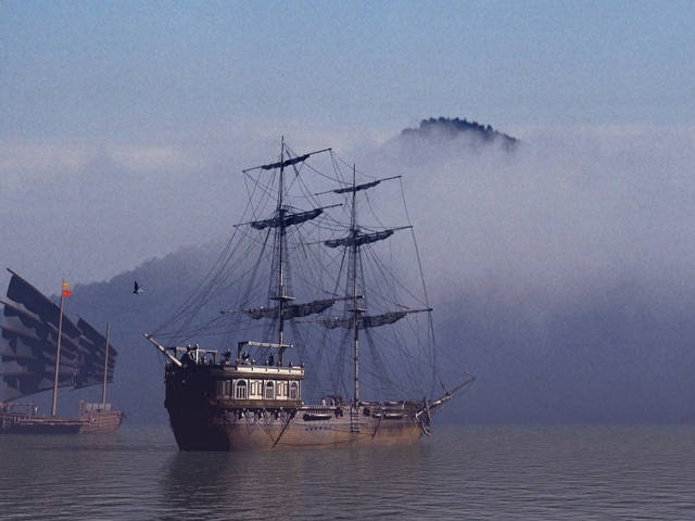 Парусники в тумане