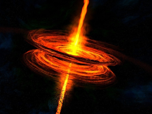 Огненная воронка в космосе