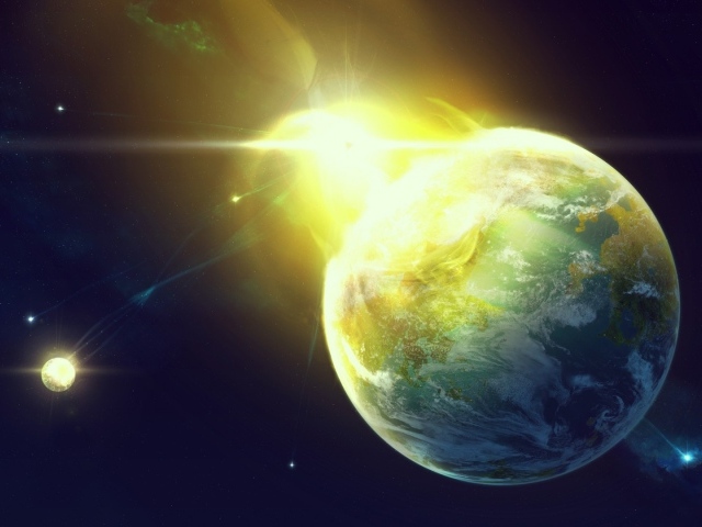 Огненный всплеск на планете